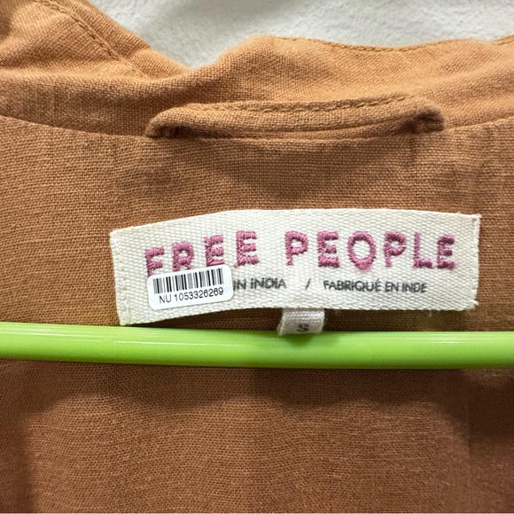 Long Tan Orange Trench coat / duster - Picture 3 of 3